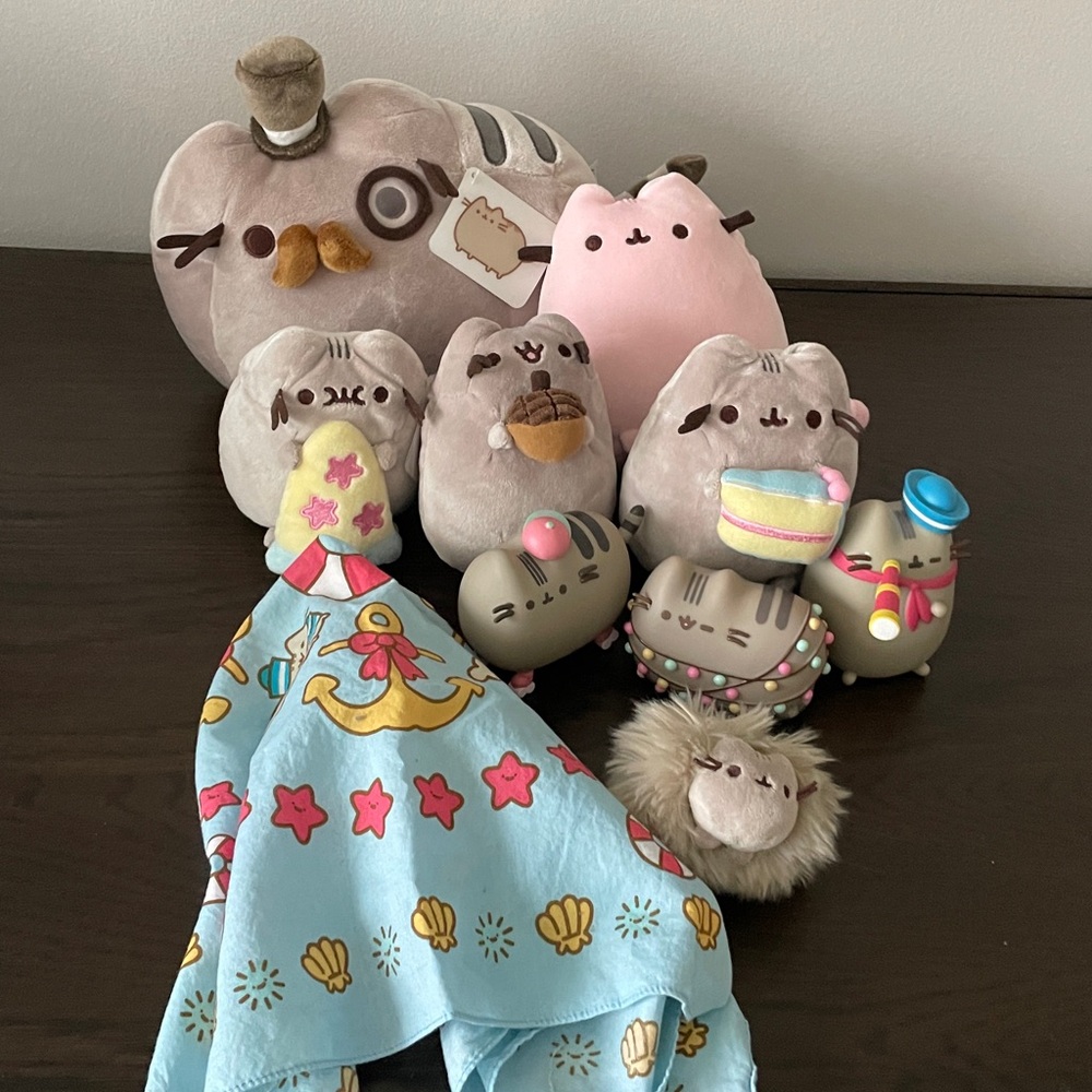 Pusheen Plush Assortment - Gray, Pink & Cream Cute Cat BUNDLE 10 pieces - Picture 12 of 12